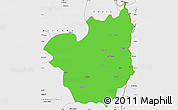 Political Simple Map of Kasenga, single color outside, borders and labels