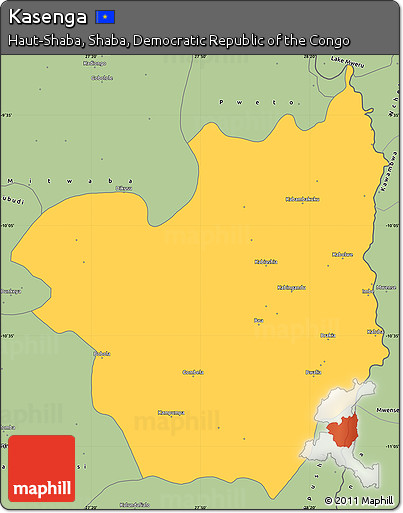 Savanna Style Simple Map of Kasenga