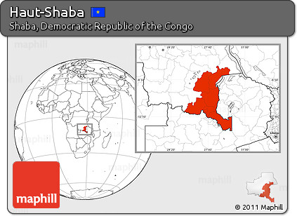 Blank Location Map of Haut-Shaba