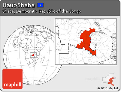 Blank Location Map of Haut-Shaba