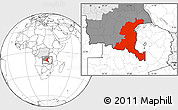 Blank Location Map of Haut-Shaba, highlighted country, highlighted parent region