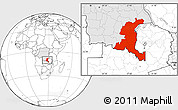 Blank Location Map of Haut-Shaba, highlighted country