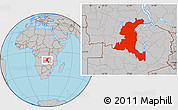 Gray Location Map of Haut-Shaba