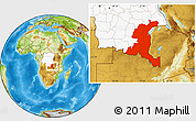 Physical Location Map of Haut-Shaba, highlighted country
