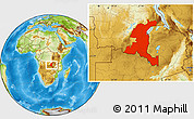 Physical Location Map of Haut-Shaba