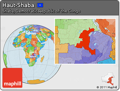 Political Location Map of Haut-Shaba