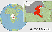 Savanna Style Location Map of Haut-Shaba, highlighted country, highlighted parent region