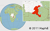 Savanna Style Location Map of Haut-Shaba, highlighted country