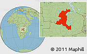 Savanna Style Location Map of Haut-Shaba