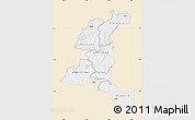 Classic Style Map of Haut-Shaba, single color outside