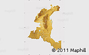 Physical Map of Haut-Shaba, cropped outside