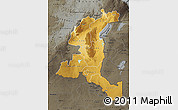 Physical Map of Haut-Shaba, darken, semi-desaturated