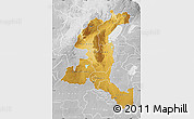 Physical Map of Haut-Shaba, lighten, desaturated