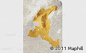 Physical Map of Haut-Shaba, lighten, semi-desaturated