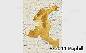 Physical Map of Haut-Shaba, shaded relief outside
