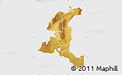Physical Map of Haut-Shaba, single color outside