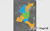 Political Map of Haut-Shaba, darken, desaturated