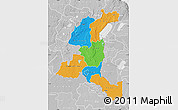 Political Map of Haut-Shaba, lighten, desaturated