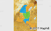 Political Map of Haut-Shaba, physical outside