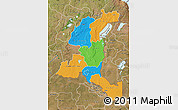 Political Map of Haut-Shaba, satellite outside
