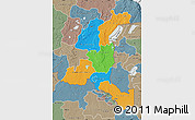 Political Map of Haut-Shaba, semi-desaturated