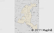 Shaded Relief Map of Haut-Shaba, desaturated