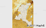 Shaded Relief Map of Haut-Shaba, physical outside