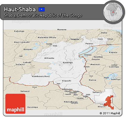 Classic Style Panoramic Map of Haut-Shaba