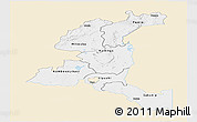 Classic Style Panoramic Map of Haut-Shaba, single color outside