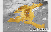 Physical Panoramic Map of Haut-Shaba, desaturated