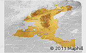 Physical Panoramic Map of Haut-Shaba, lighten, desaturated
