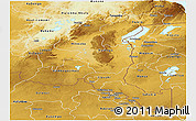 Physical Panoramic Map of Haut-Shaba