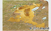 Physical Panoramic Map of Haut-Shaba, satellite outside