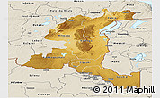 Physical Panoramic Map of Haut-Shaba, shaded relief outside