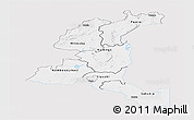 Silver Style Panoramic Map of Haut-Shaba, single color outside