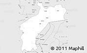 Silver Style Simple Map of Pweto