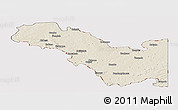 Shaded Relief Panoramic Map of Sakania, cropped outside