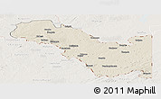 Shaded Relief Panoramic Map of Sakania, lighten