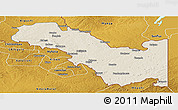 Shaded Relief Panoramic Map of Sakania, physical outside