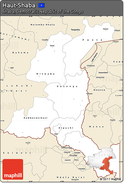 Classic Style Simple Map of Haut-Shaba