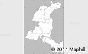 Gray Simple Map of Haut-Shaba, single color outside