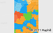 Political Simple Map of Haut-Shaba, political shades outside