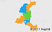 Political Simple Map of Haut-Shaba, single color outside