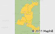 Savanna Style Simple Map of Haut-Shaba, single color outside