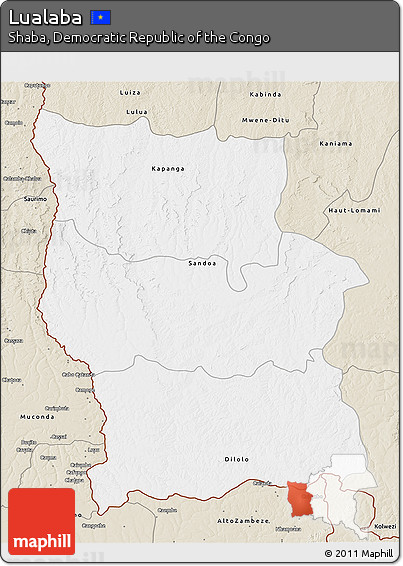 Classic Style 3D Map of Lualaba