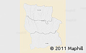 Classic Style 3D Map of Lualaba, single color outside