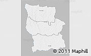 Gray 3D Map of Lualaba, single color outside