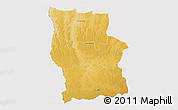 Physical 3D Map of Lualaba, cropped outside