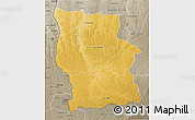 Physical 3D Map of Lualaba, semi-desaturated
