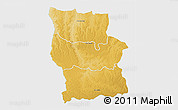 Physical 3D Map of Lualaba, single color outside